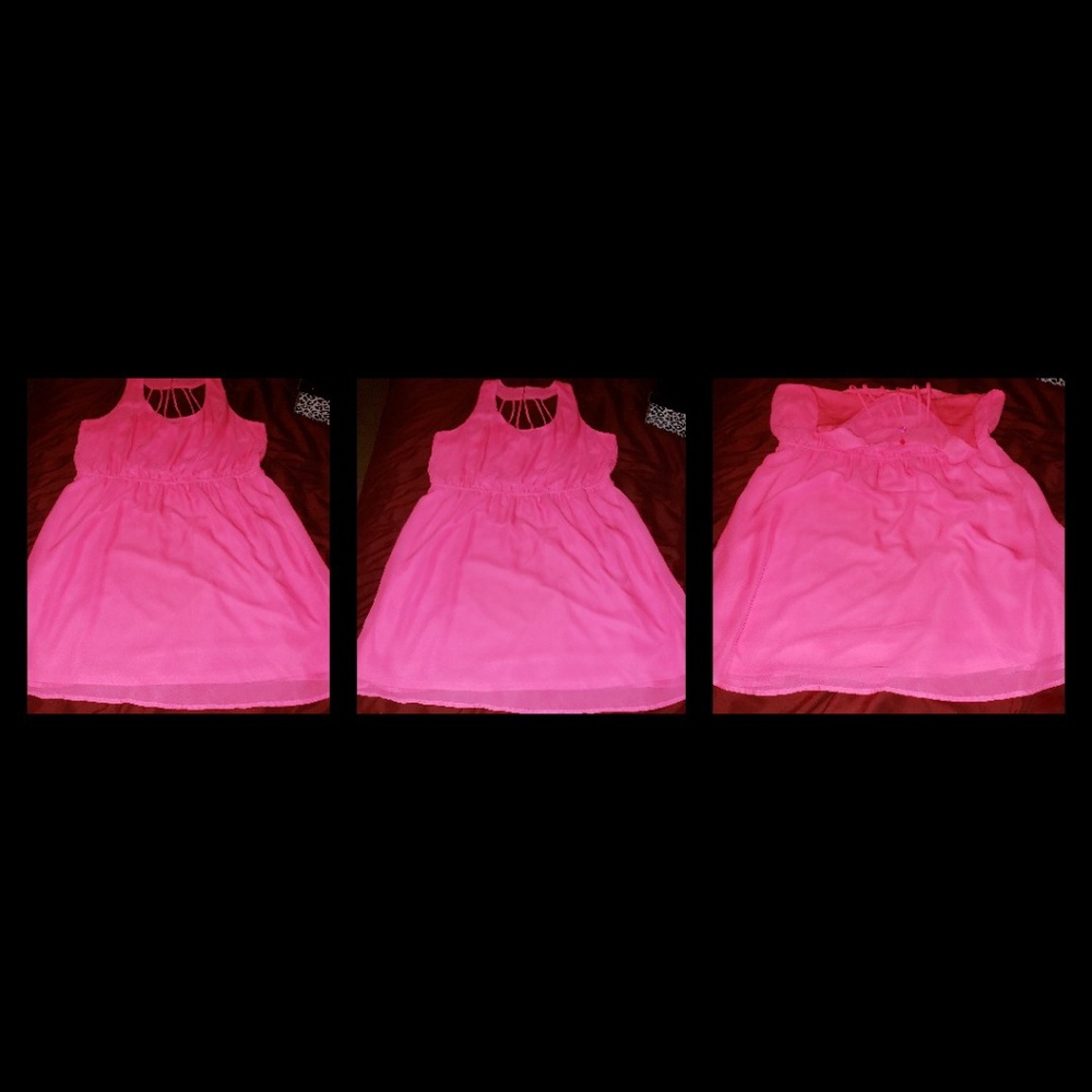 SOLD!! NEW w/o Tag Hot/Neon Pink Dress